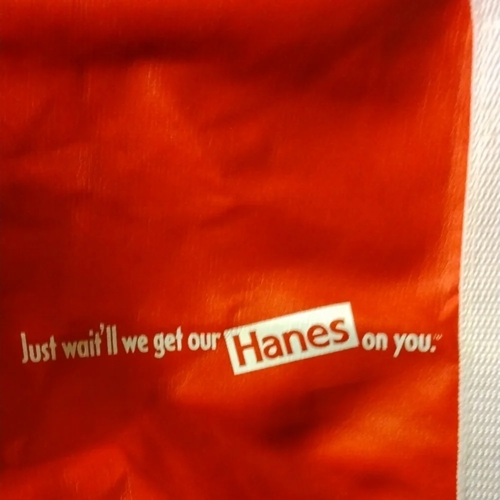 Vintage Hanes Bold Red Bag with White Handles